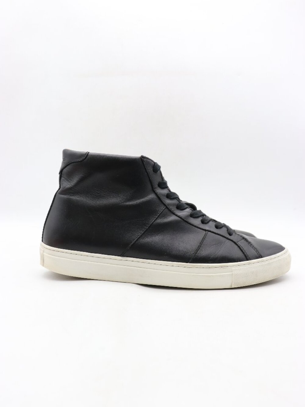 Greats Brooklyn Sneakers Men's Size 11.5 Black Leather Mid shoes Made In Italy